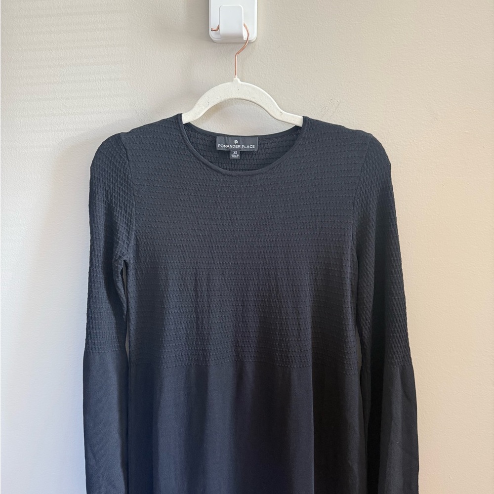 Tuckernuck Pomander Place • Lennox Double Knit Black Sweater Maxi Dress XS - Picture 4 of 10